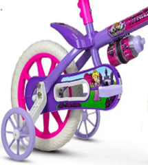 BICICLETA INFANTIL NATHOR ARO 12 VIOLETA DE 2 A 5 ANOS COR ROXO/ROSA