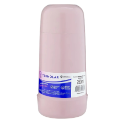 GARRAFA TERMICA ROLHA GARBO 250ML ROSA