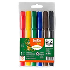 CANETINHA HIDROGRAFICA 6 CORES BIG