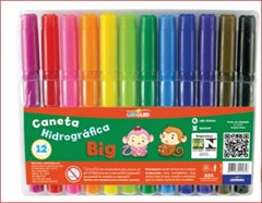 CANETINHA HIDROGRAFICA 12 CORES BIG