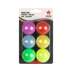 JOGO BOLAS TENIS DE MESA PLASTICO 6PCS