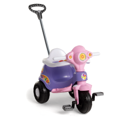 TRICICLO INFANTIL VELOCITA LILAS CALESITA COM EMPURRADOR