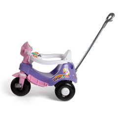 TRICICLO INFANTIL VELOCITA LILAS CALESITA COM EMPURRADOR