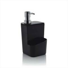 DISPENSER DETERGENTE  E ESPONJA PLASTICO 650ML PRETO