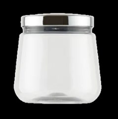 POTE PLASTICO RED C/TP PRATA 1,2L TRANSPARENTE