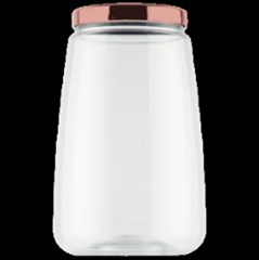 POTE PLASTICO RED C/TP PRATA 2,4L TRANSPARENTE