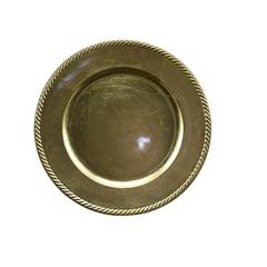 SOUSPLAT PLASTICO REDONDO 33CM DOURADO ED43650