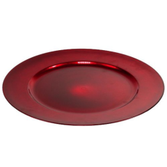 SOUSPLAT PLASTICO REDONDO 30CM VERMELHO ED43651
