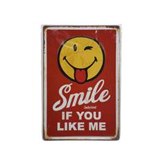 PLACA METAL SMILLE 20X30CM ED500522