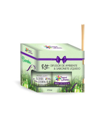 KIT DIFUSOR/SABONETE 250ML LAVANDA