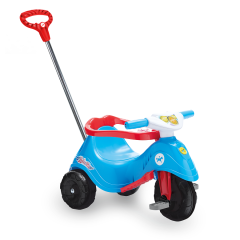 TRICICLO INFANTIL LELECITA AZUL  CALESITA 2 EM 1 PEDAL E PASSEIO