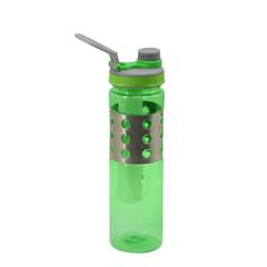 GARRAFA PLASTICA SQUEEZE COM PORTA GELO E CINTA INOX 600ML CORES ED502101