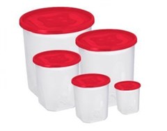 KIT POTE MANTIMENTO PLAS C/TP 5PCS CORES
