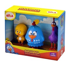 MINI BONECOS FAMILIA GALINHA PINTAD 3PCS