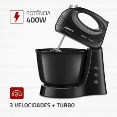 BATEDEIRA PRATICA TURBO 400W B-44-B PRETA