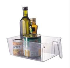 ORGANIZADOR PLASTICO RETANGULAR MULTIUSO C/ CABO 3,8L TRANSPARENTE