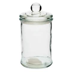 PORTA MANTIMANTO REDONDO VIDRO LISO COM TAMPA 120ML