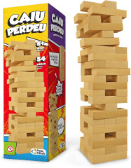 JOGO CAIU PERDEU MADEIRA PAIS FILHOS 54PCS
