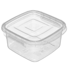 POTE PLASTICO QUADRADO COM TAMPA TRAVA 860ML