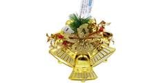 SINO COM LUZ NATALINO PARA PENDURAR 20CM DOURADO