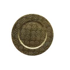 SOUSPLAT PLASTICO REDONDO FLOCOS NEVE 33CM DOURADO ED504518