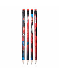 LAPIS GRAF PT HB SPIDERMAN C/BORR C/4UN