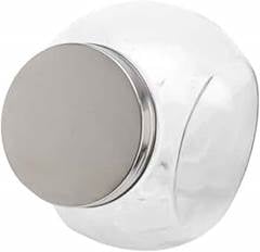 POTE DE VIDRO COM TAMPA DE INOX REDONDO 600ML ED505061