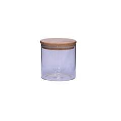 POTE VIDRO REDONDO COM TAMPA HERMETICA BAMBU 600ML ED505103