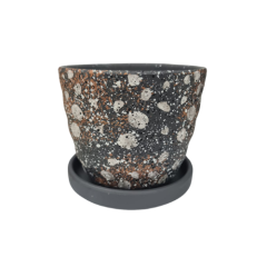 VASO CERAMICA C/ PRATO 10X12CM SORTIDO