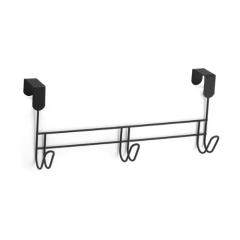 SUPORTE PORTA C/3 GANCHOS PRETO