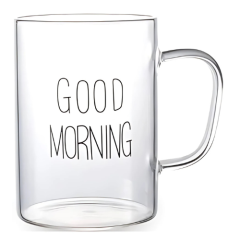 CANECA VIDRO BOROSSILICATO GOOD MORNING 400ML ED505829