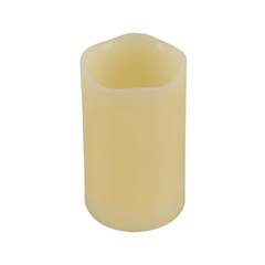 VELA LED VIDRO A PILHA 12CM AMBAR ED506585