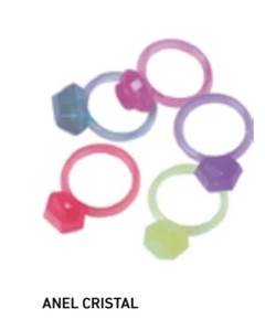 MINI BRIQUEDO ANEL CRISTAL 10UN