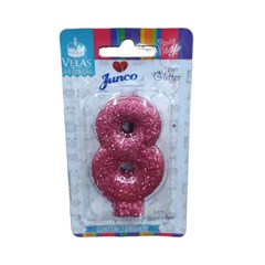 VELA ANIV C/GLITTER NR 8 7CM RS 