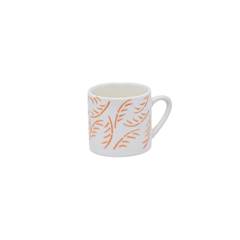 CANECA CERAMICA FOLHAGENS 90ML LARANJA ED506975