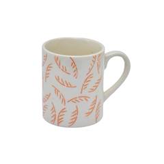 CANECA CERAMICA FOLHAGENS 330ML LARANJA ED506974