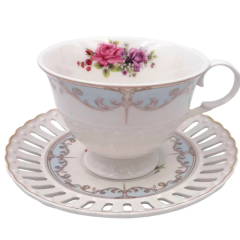 XICARA CHA C/PIRES PORCELANA MON CHERI 220ML