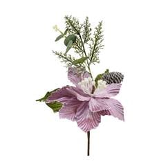 HASTE NATALINA C/FLOR AVELUDADA 42CM
