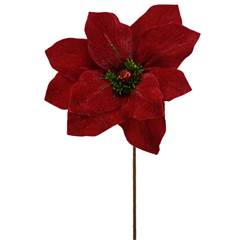 FLOR POINSETIA NATALINA AVELUDADA 47CM VERMELHO ED506248