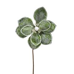FLOR NATALINA VERDE NEVADA 48CM