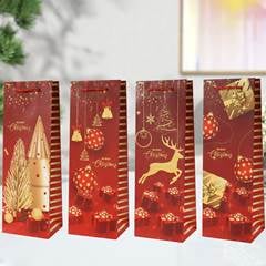 SACOLA DE PRESENTE PARA VINHO NATALINA 12X35CM ED506350