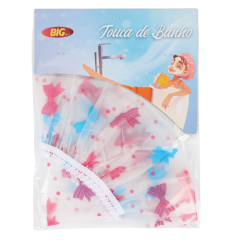 TOUCA BANHO PLASTICO IMPERMEAVEL SORTIDO ED507065