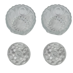 KIT BOMBONIERE C/BANDEJA VIDRO 3PCS ED507124