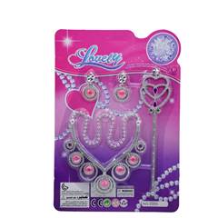KIT PRINCESA INFANTIL COLAR BRINCOS CETRO 4PCS ED507525