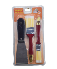 KIT PINCEL TRINCHA COM ESPATULA PINTURA 3PCS ED507617