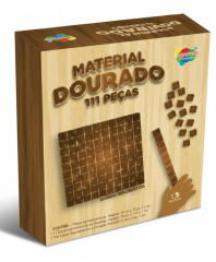 BRINQUEDO JOGO MATERIAL DOURADO MADEIRA 111 PCS