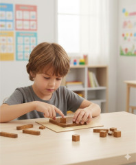 BRINQUEDO JOGO MATERIAL DOURADO MADEIRA 111 PCS