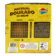 BRINQUEDO JOGO MATERIAL DOURADO MADEIRA 111 PCS
