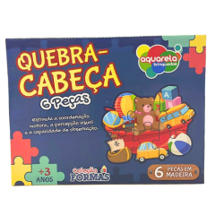 QUEBRA-CABEÇA 6 PEÇAS COLEÇÃO FORMAS