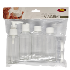 KIT FRASCOS PLASTICO PARA VIAGEM 8PCS ED507097